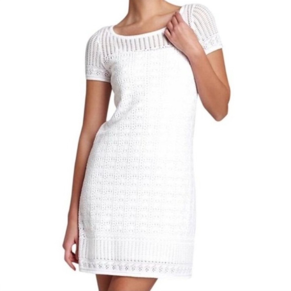 NWT Lilly Pulitzer White Crochet Mini Dress